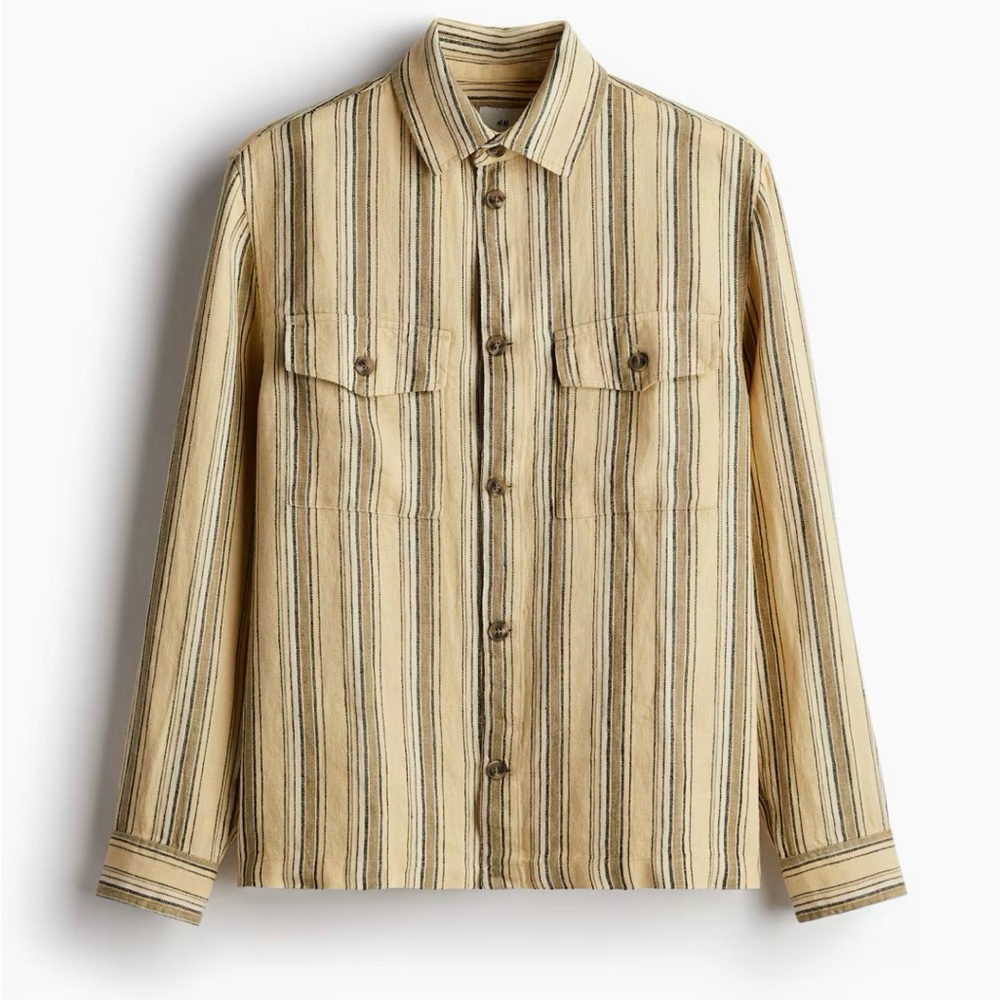 H&M REGULAR FIT LINEN SHIRT